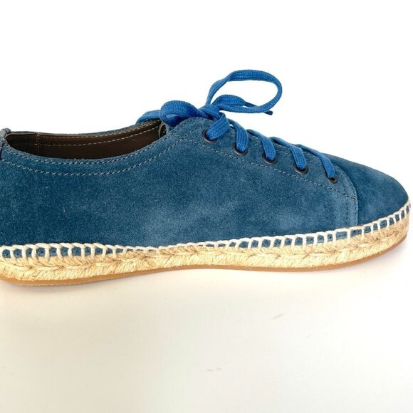 BOTTEGA VENETA Spritz Suede Denim blue espadrilles 522301 shoes, Size 41 - Picture 2 of 12
